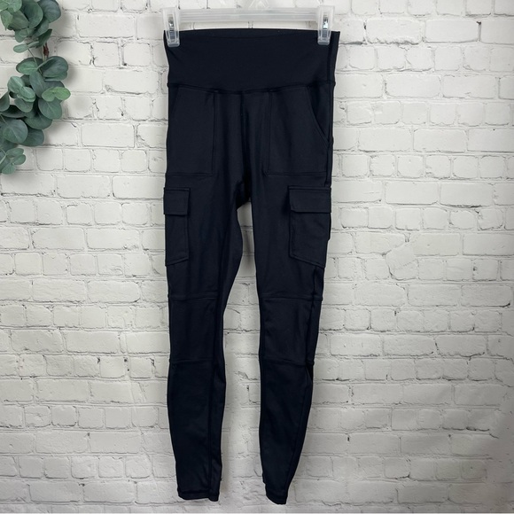 ECHT Black Cargo Leggings High Waist Size Small - Picture 1 of 5